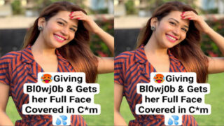 Cute Insta Queen Viral Video – Giving Blowjob and Getting – Her Face in Cam Video